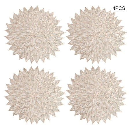 Hhdxre PVC Flower Shaped Placemat Heat Insulation Household Anti-scalding Coasters Dining Table Home Decorations(Light Gold)
Hhdxre PVC Flower Shaped Placemat Heat Insulation Household Anti-scalding Coasters Dining Table Home Decorations(Light Gold)