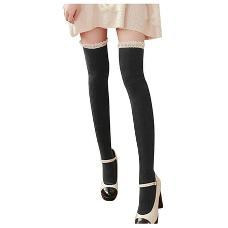JeashCHAT Women Lady Warm Cotton Thigh High Long Stockings Knit Over Knee Lace Socks
JeashCHAT Women Lady Warm Cotton Thigh High Long Stockings Knit Over Knee Lace Socks