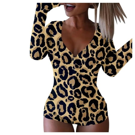Women s Button-Down Functional Buttoned Flap Adults Jumpsuit Non-Located Printed Button-Up Functional Button Flap Adult Pajamas Yellow L Plus Size Lingerie For Women Sexy Nightwear12530
Women s Button-Down Functional Buttoned Flap Adults Jumpsuit Non-Located Printed Button-Up Functional Button Flap Adult Pajamas Yellow L Plus Size Lingerie For Women Sexy Nightwear12530