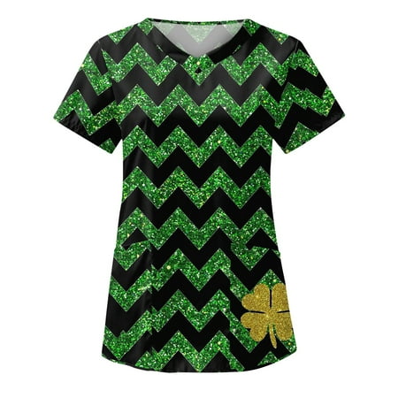 St. Patrick s Day T Shirts for Women Comfort Soft Short Sleeve V Neck Casual Green Graphic Scrub Top Working Uniform
St. Patrick s Day T Shirts for Women Comfort Soft Short Sleeve V Neck Casual Green Graphic Scrub Top Working Uniform