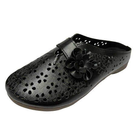 Cathalem Women Flowers Decorate Hollow Slip On Casual Round Toe Wedges Comfortable Beach Shoes Sandals Slippers Black 40
Cathalem Women Flowers Decorate Hollow Slip On Casual Round Toe Wedges Comfortable Beach Shoes Sandals Slippers Black 40