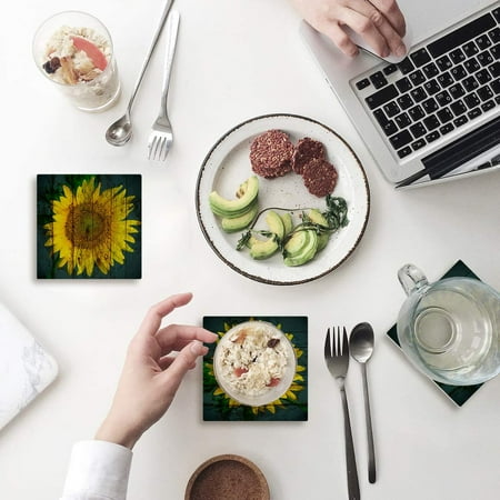 ZHANZZK Sunflower on Wooden Board Set of 8 Coaster for Drinks Absorbent Ceramic Stone Coasters Cup Mat with Cork Base for Home Kitchen Room Coffee Table Bar Decor
ZHANZZK Sunflower on Wooden Board Set of 8 Coaster for Drinks Absorbent Ceramic Stone Coasters Cup Mat with Cork Base for Home Kitchen Room Coffee Table Bar Decor