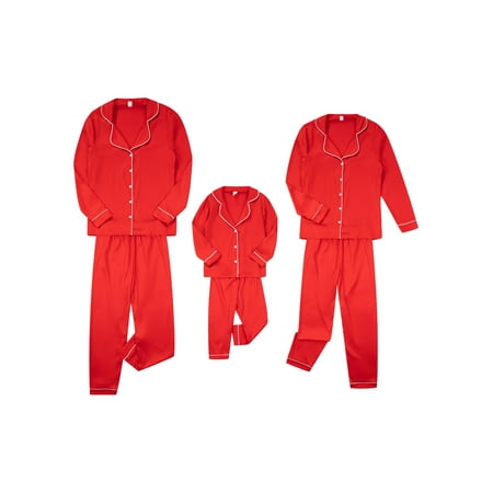 Huakaishijie Christmas Family Matching Pajamas Long Sleeve Satin Festival Party Sleepwear with Button
Huakaishijie Christmas Family Matching Pajamas Long Sleeve Satin Festival Party Sleepwear with Button