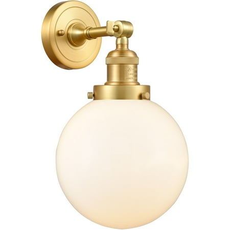 Satin Gold Tone Wall Sconces 8 Wide Steel/Cast Brass/Glass Medium Base LED 1 Light Fixture
Satin Gold Tone Wall Sconces 8 Wide Steel/Cast Brass/Glass Medium Base LED 1 Light Fixture