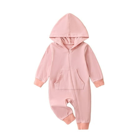 FEORJGP Toddler Baby Sweatshirt Romper Infant Boys Girls Solid Color Hooded Romper Long Sleeve Zipper Hoodie Jumpsuit with Pocket for Newborn Cute Clothes
FEORJGP Toddler Baby Sweatshirt Romper Infant Boys Girls Solid Color Hooded Romper Long Sleeve Zipper Hoodie Jumpsuit with Pocket for Newborn Cute Clothes