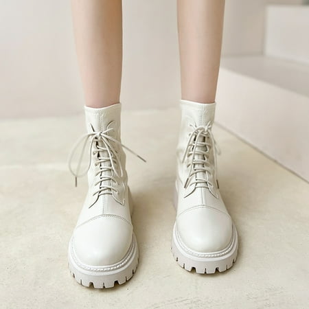 ERTUTUYI Fashion Women Artificial Leather Solid Color Autumn Thick Sole Square Heels Zipper Short Booties Round Toe Shoes White 40
ERTUTUYI Fashion Women Artificial Leather Solid Color Autumn Thick Sole Square Heels Zipper Short Booties Round Toe Shoes White 40