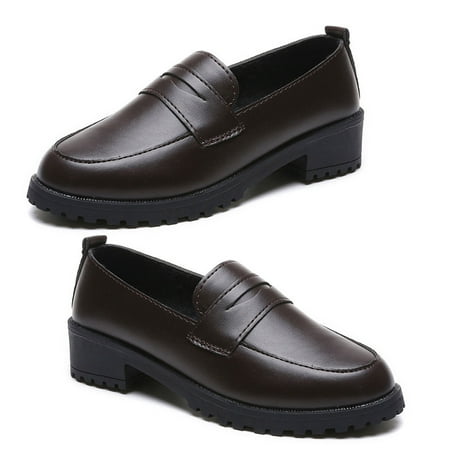 huanledash Women Fashion Round Toe Faux Leather Block Heel Shoes Anti Skid Slip On Loafers
huanledash Women Fashion Round Toe Faux Leather Block Heel Shoes Anti Skid Slip On Loafers