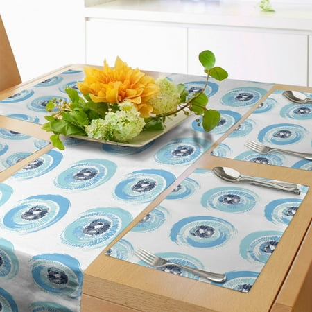 Abstract Table Runner & Placemats Continuous Pattern with Eyeballs Painting Set for Dining Table Decor Placemat 4 pcs + Runner 14 x72 Sky Blue Blue by Ambesonne
Abstract Table Runner & Placemats Continuous Pattern with Eyeballs Painting Set for Dining Table Decor Placemat 4 pcs + Runner 14 x72 Sky Blue Blue by Ambesonne