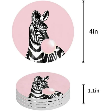 ZHANZZK Zebra Blowing Bubbles Pink Set of 8 Round Coaster for Drinks Absorbent Ceramic Stone Coasters Cup Mat with Cork Base for Home Kitchen Room Coffee Table Bar Decor
ZHANZZK Zebra Blowing Bubbles Pink Set of 8 Round Coaster for Drinks Absorbent Ceramic Stone Coasters Cup Mat with Cork Base for Home Kitchen Room Coffee Table Bar Decor
