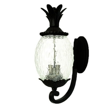 Homeroots Matte Black Pineapple Wall Light / EA