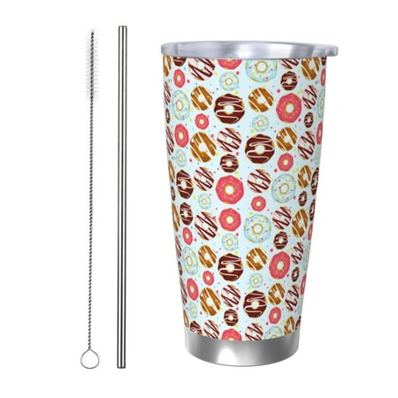 Ocsxa Colorful Donuts Pattern 20oz Travel Coffee Mug with Flip Lid Stainless Steel Insulated Insulated Coffee Mug Thermal Cup with Splash Proof Sliding Lid-Straw Two-piece Set
Ocsxa Colorful Donuts Pattern 20oz Travel Coffee Mug with Flip Lid Stainless Steel Insulated Insulated Coffee Mug Thermal Cup with Splash Proof Sliding Lid-Straw Two-piece Set