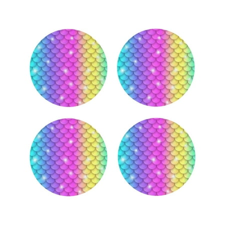 Tebeau Rainbow Scales2 Print Set of 4 Leather Drink Coasters Round Cup Mat Pad for Home and Kitchen Use 4 -Round Shape
Tebeau Rainbow Scales2 Print Set of 4 Leather Drink Coasters Round Cup Mat Pad for Home and Kitchen Use 4 -Round Shape