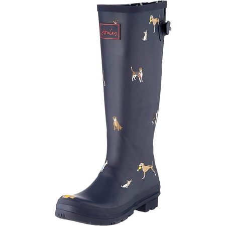 Joules Welly Print Rain Boot 9 Navy Dogs 2