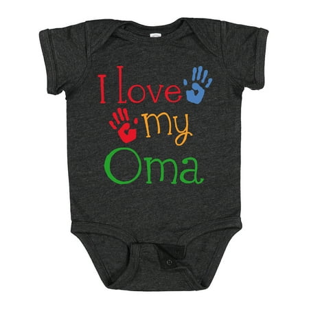 Inktastic I Love My Oma Grandchild Gift Gift Baby Boy or Baby Girl Bodysuit