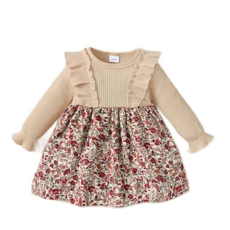 Kucnuzki 2T Infant Baby Girl Winter Dress Causal Dress 3T Infant Girl Long Sleeve Floral Prints Ruffled Layer Elegant Dress Headband 2PCS Set Yellow
Kucnuzki 2T Infant Baby Girl Winter Dress Causal Dress 3T Infant Girl Long Sleeve Floral Prints Ruffled Layer Elegant Dress Headband 2PCS Set Yellow