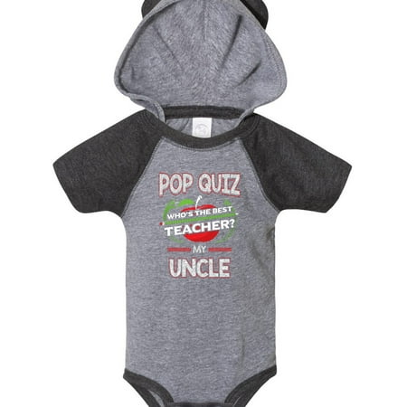Inktastic Pop Quiz Uncle Best Teacher Gift Baby Boy or Baby Girl Bodysuit