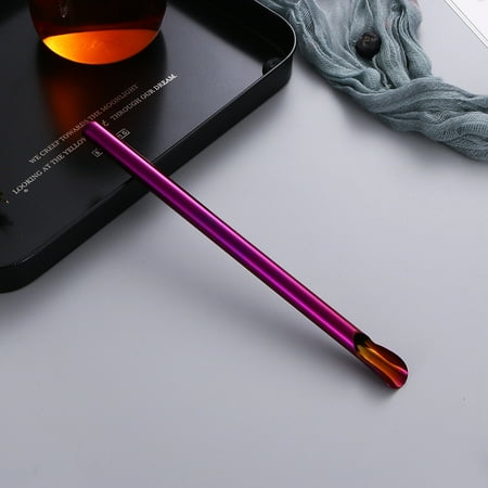 VeliToy Reusable Boba Straws Stainless Steel Smoothie Drinking Spoon Sucker Metal Cocktail Spoons for Bar Household(Purple)
VeliToy Reusable Boba Straws Stainless Steel Smoothie Drinking Spoon Sucker Metal Cocktail Spoons for Bar Household(Purple)