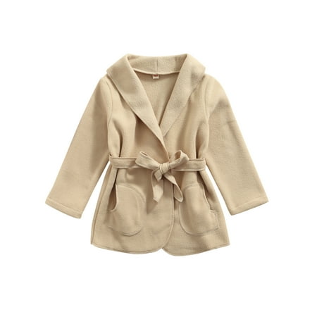 Toddler Baby Girls Solid Color Coats with Belt Long Sleeve Turn Down Collar Loose Fitting Jacket
Toddler Baby Girls Solid Color Coats with Belt Long Sleeve Turn Down Collar Loose Fitting Jacket