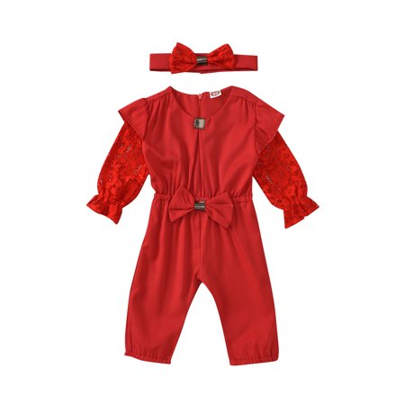Little Girl Onesies Baby Kids Girls Lace Flare Sleeve Bow Jumpsuit Romper Headbands Sets Toddler Summer Cool Play Daily Wear
Little Girl Onesies Baby Kids Girls Lace Flare Sleeve Bow Jumpsuit Romper Headbands Sets Toddler Summer Cool Play Daily Wear