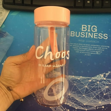 Livesture Cute net red frosted plastic cup Transparent pink