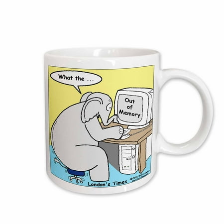 3dRose Elephant Without Memory Ceramic Mug 11-ounce 
3dRose Elephant Without Memory Ceramic Mug 11-ounce