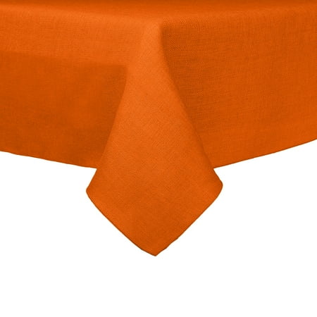 Ultimate Textile Faux Burlap - Havana 72 x 120-Inch Rectangular Tablecloth