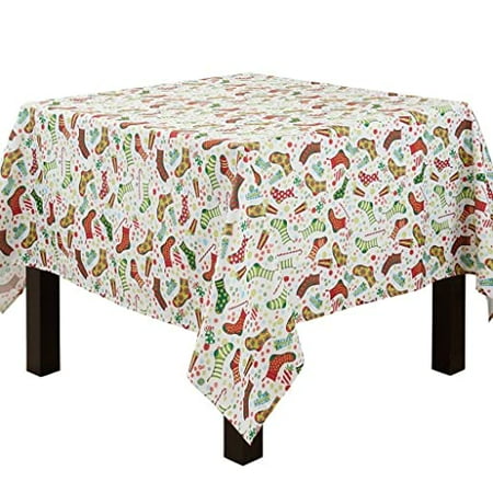 Fennco Styles Christmas Stockings Holiday Tablecloth 70 W X 70 L - Multicolor Stocking Print Festive Table Cover for Christmas Décor Dining Room Banquet Family Gathering and Special Events
Fennco Styles Christmas Stockings Holiday Tablecloth 70 W X 70 L - Multicolor Stocking Print Festive Table Cover for Christmas Décor Dining Room Banquet Family Gathering and Special Events