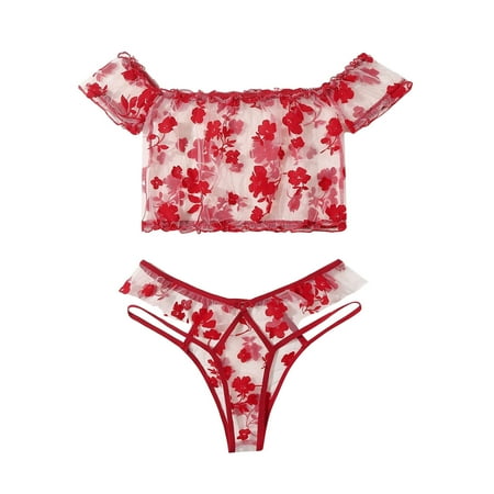 NECHOLOGY 49ers Womens Lingerie Womens Sexy Mesh Floral Printing Three Point Daddy Lingerie for Women plus Size Red Large
NECHOLOGY 49ers Womens Lingerie Womens Sexy Mesh Floral Printing Three Point Daddy Lingerie for Women plus Size Red Large