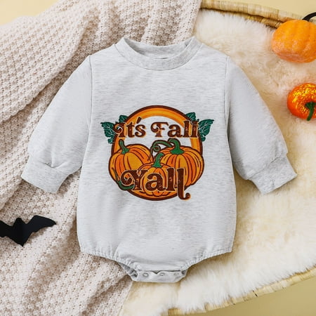 BTJX Toddler Baby Boys Girls Pumpkins Letters Prints Long Sleeves Soft Sweatershirt Jumpsuit Romper
BTJX Toddler Baby Boys Girls Pumpkins Letters Prints Long Sleeves Soft Sweatershirt Jumpsuit Romper