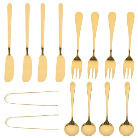 Hemoton 1 Set Food Tableware Cheese Serving Tool Metal Tableware Food Tong and Spoon Fork Spatula
Hemoton 1 Set Food Tableware Cheese Serving Tool Metal Tableware Food Tong and Spoon Fork Spatula
