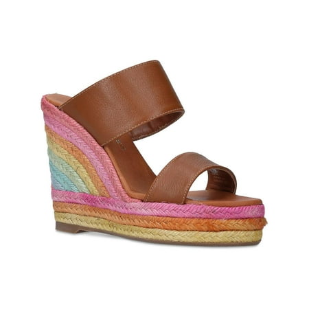 

Kurt Geiger London Womens Ariana Wedge Mule Rainbow Leather Wedge Heels