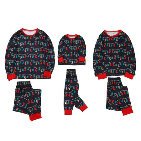 Christmas family pajamas printed cartoon Christmas decorations clothing Long sleeve top+trousers
Christmas family pajamas printed cartoon Christmas decorations clothing Long sleeve top+trousers