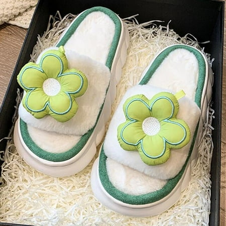 PIKADINGNIS 2022 Platform Height 4cm Fluffy Fur Slippers Women Winter Warm Lovely Flowers Upper Design Plush Home Slippers Women Shoes
PIKADINGNIS 2022 Platform Height 4cm Fluffy Fur Slippers Women Winter Warm Lovely Flowers Upper Design Plush Home Slippers Women Shoes