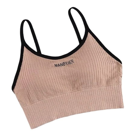 huanledash Lady Bra One Size Spaghetti Strap Letter Embroidery Contrast Color No Constraint Support Breast Wire Free High Elasticity Fitness Bra for Jogging
huanledash Lady Bra One Size Spaghetti Strap Letter Embroidery Contrast Color No Constraint Support Breast Wire Free High Elasticity Fitness Bra for Jogging