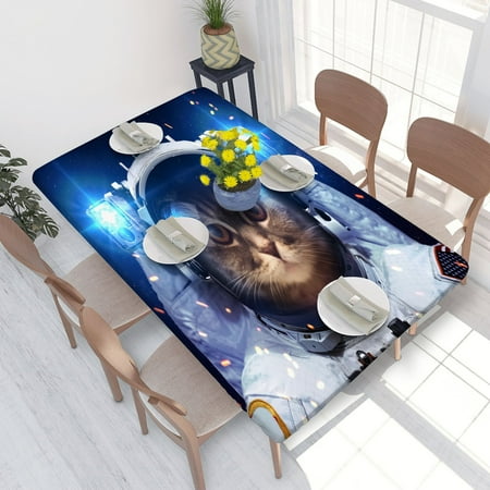 Elastic Edge Fitted Tablecloth Beautiful Cat Outer Space for Rectangle Table 4 FT 30 X 48 Inch
Elastic Edge Fitted Tablecloth Beautiful Cat Outer Space for Rectangle Table 4 FT 30 X 48 Inch