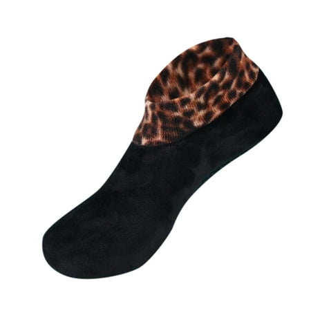 

TAIAOJING thermal Bed non-slip Warm Non Slip Leopard socks Winter Women s Indoor Home Socks Casual Socks
