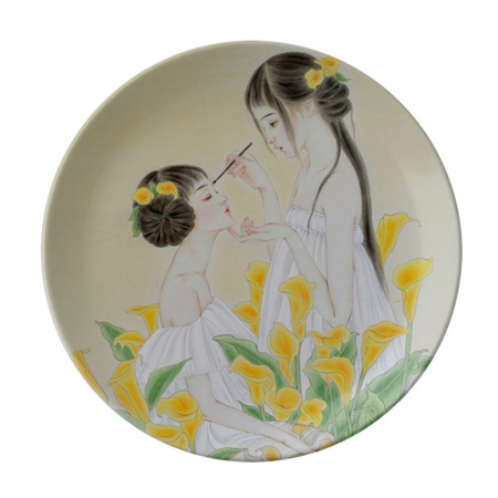 Beauty with Flower Chinese Watercolor Plate Decorative Porcelain Salver Tableware Dinner Dish
Beauty with Flower Chinese Watercolor Plate Decorative Porcelain Salver Tableware Dinner Dish