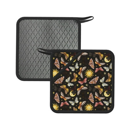 2PCS Pot Holders for Kitchen - Heat Resistant Silicone Pot Holders with Hanging Loop sun moon starry sky butterfly Non Slip Oven Hot Pads Potholders for Decor Baking Cooking Kitchen
2PCS Pot Holders for Kitchen - Heat Resistant Silicone Pot Holders with Hanging Loop sun moon starry sky butterfly Non Slip Oven Hot Pads Potholders for Decor Baking Cooking Kitchen