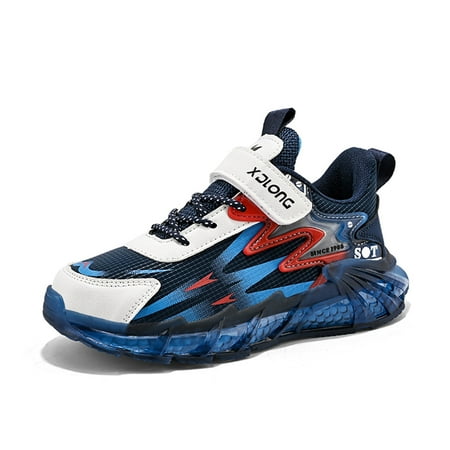 Kids Breathable Sneakers Lightweight Easy Walk Casual Sport Strap Athletic Running Shoes for Boys Girls Dark Blue
Kids Breathable Sneakers Lightweight Easy Walk Casual Sport Strap Athletic Running Shoes for Boys Girls Dark Blue
