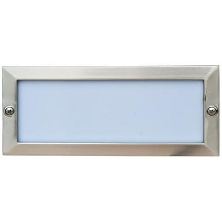 Dabmar Lighting LV602-SS Cast Aluminum Recessed Open Face Brick Step & Wall Light Electro-Plated Stainless Steel - 4 x 9.13 x 3.25 in.
Dabmar Lighting LV602-SS Cast Aluminum Recessed Open Face Brick Step & Wall Light Electro-Plated Stainless Steel - 4 x 9.13 x 3.25 in.