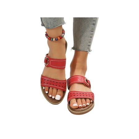 Daeful Womens Slide Sandal Slip On Slides Beach Flat Sandals Stylish Summer Shoes Women Comfort Red 7.5
Daeful Womens Slide Sandal Slip On Slides Beach Flat Sandals Stylish Summer Shoes Women Comfort Red 7.5