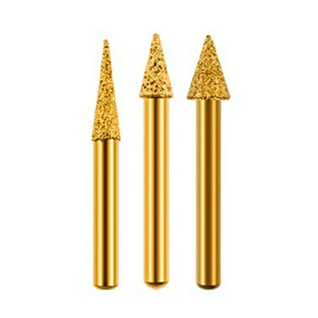 BCLONG 3Pcs Conical Type Vacuum Brazed Diamond Burr Head Grinding Rotary File For Stone
BCLONG 3Pcs Conical Type Vacuum Brazed Diamond Burr Head Grinding Rotary File For Stone