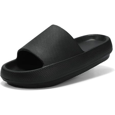 OSLEICloud Slides for Women Pillow Slippers Soft Thick Sole Non-Slip Bathroom Shower Sandals Indoor and Outdoor Slides