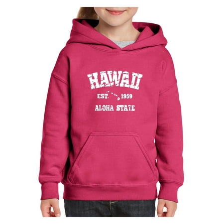 Hawaii 1959 Hawaiian State Flag Unisex Hoodie For Girls and Boys Youth Sweatshirt