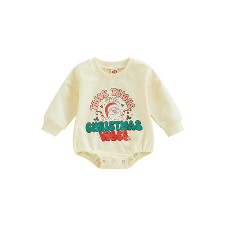 Amuver Toddler Baby Sweatshirt Rompers Christmas Printed Round Neck Long Sleeve Jumpsuit for Newborn Girl Boy
Amuver Toddler Baby Sweatshirt Rompers Christmas Printed Round Neck Long Sleeve Jumpsuit for Newborn Girl Boy