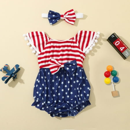 Bodysuit Printed Romper Striped Stars Baby And Girls Boys 4th-of-July Girls Romper&Jumpsuit
Bodysuit Printed Romper Striped Stars Baby And Girls Boys 4th-of-July Girls Romper&Jumpsuit