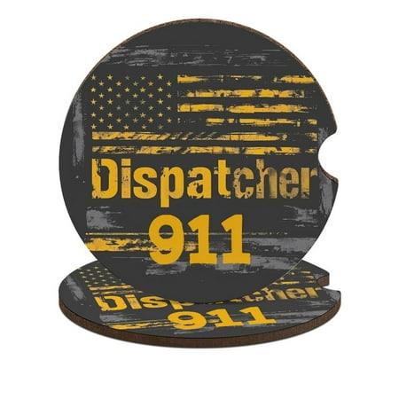 911 U.S. Flag Dispatcher Car Coasters for Drinks with A Finger Notch for Easy Removal Cup Holder Coaster Cup Mat Car Interior Accessories 2PCS
911 U.S. Flag Dispatcher Car Coasters for Drinks with A Finger Notch for Easy Removal Cup Holder Coaster Cup Mat Car Interior Accessories 2PCS