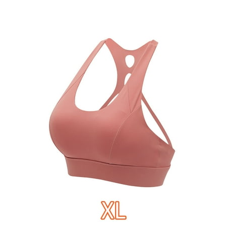Women Sports Bra Push Up Female Gym Workout Tops Adjustable xL Rose Red