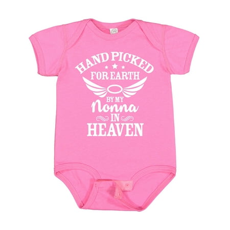 Inktastic Handpicked for Earth by My Nonna in Heaven with Angel Wings Gift Baby Boy or Baby Girl Bodysuit
Inktastic Handpicked for Earth by My Nonna in Heaven with Angel Wings Gift Baby Boy or Baby Girl Bodysuit