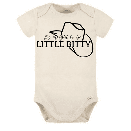 It s Alright to be Little Bitty Onesie® Pregnancy Announcement Western Country